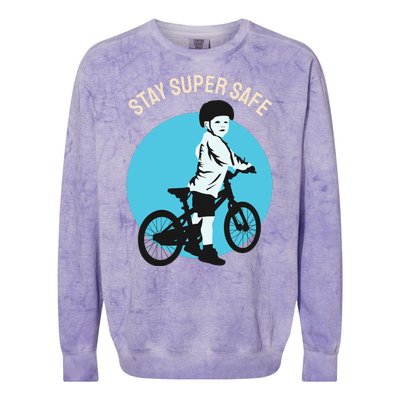 Stay Super Safe Colorblast Crewneck Sweatshirt