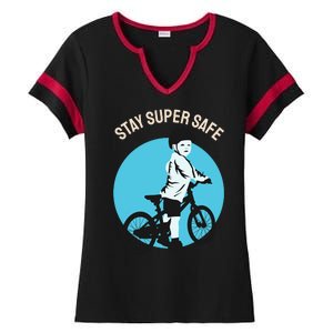 Stay Super Safe Ladies Halftime Notch Neck Tee