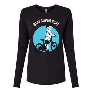 Stay Super Safe Womens Cotton Relaxed Long Sleeve T-Shirt