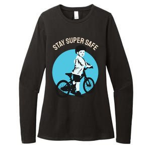 Stay Super Safe Womens CVC Long Sleeve Shirt