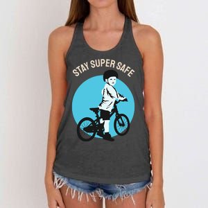 Stay Super Safe Women's Knotted Racerback Tank