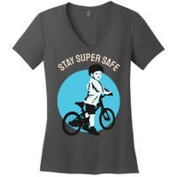 Stay Super Safe Women's V-Neck T-Shirt