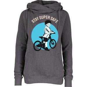 Stay Super Safe Womens Funnel Neck Pullover Hood