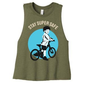 Stay Super Safe Women's Racerback Cropped Tank