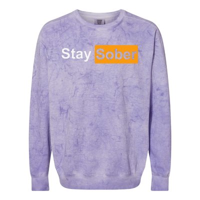 Stay Sober Colorblast Crewneck Sweatshirt