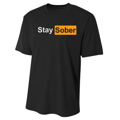 Stay Sober Performance Sprint T-Shirt