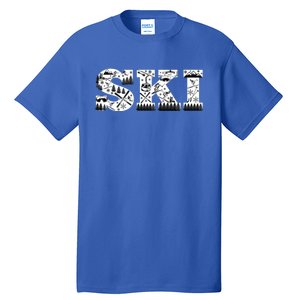 Ski Snowboard Skiing Snowboarding Lover Skier Gift Tee Cute Gift Tall T-Shirt