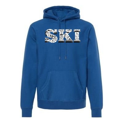 Ski Snowboard Skiing Snowboarding Lover Skier Gift Tee Cute Gift Premium Hoodie