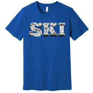 Ski Snowboard Skiing Snowboarding Lover Skier Gift Tee Cute Gift Premium T-Shirt