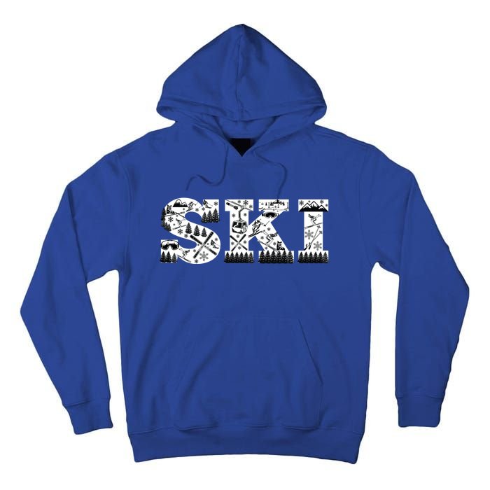 Ski Snowboard Skiing Snowboarding Lover Skier Gift Tee Cute Gift Tall Hoodie