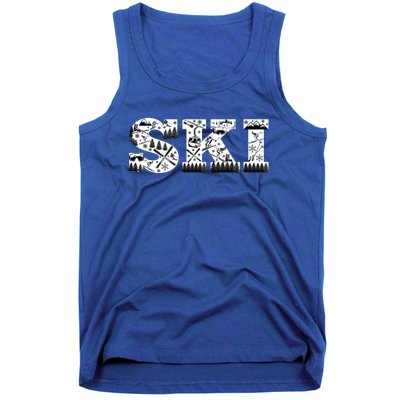 Ski Snowboard Skiing Snowboarding Lover Skier Gift Tee Cute Gift Tank Top