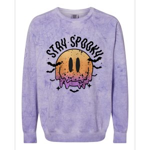 Stay Spooky Season Halloween Retro Fall Colorblast Crewneck Sweatshirt