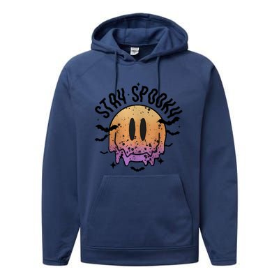 Stay Spooky Season Halloween Retro Fall Performance Fleece Hoodie