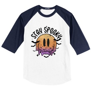 Stay Spooky Season Halloween Retro Fall Baseball Sleeve Shirt