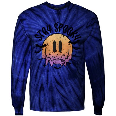 Stay Spooky Season Halloween Retro Fall Tie-Dye Long Sleeve Shirt