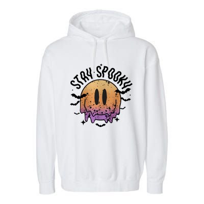 Stay Spooky Season Halloween Retro Fall Garment-Dyed Fleece Hoodie