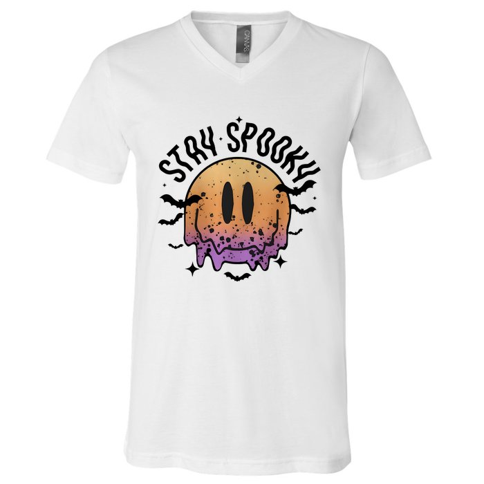 Stay Spooky Season Halloween Retro Fall V-Neck T-Shirt