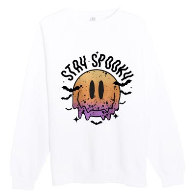 Stay Spooky Season Halloween Retro Fall Premium Crewneck Sweatshirt