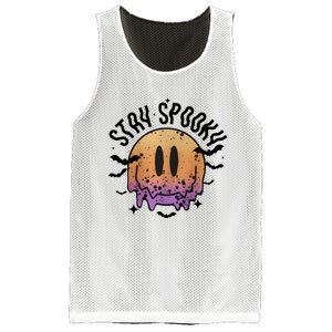 Stay Spooky Season Halloween Retro Fall Mesh Reversible Basketball Jersey Tank