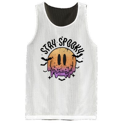 Stay Spooky Season Halloween Retro Fall Mesh Reversible Basketball Jersey Tank