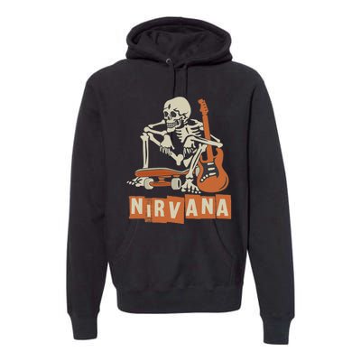 Skateboard Skeleton Premium Hoodie