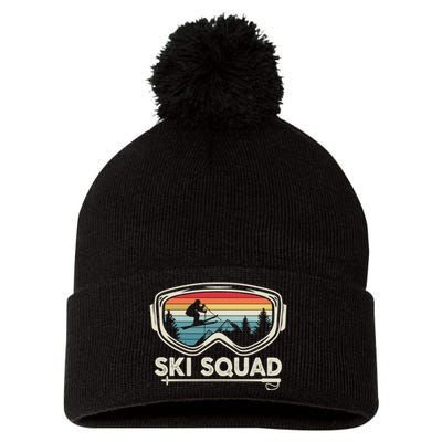 Ski Squad Ski Snowboard Goggles Skiing Snow Mountain Gift Pom Pom 12in Knit Beanie