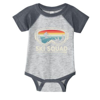 Ski Squad Ski Snowboard Goggles Skiing Snow Mountain Gift Infant Baby Jersey Bodysuit