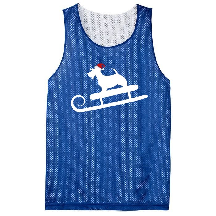 Sledding Scottie Scottish Terrier With Santa Hat Christmas Gift Mesh Reversible Basketball Jersey Tank