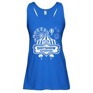 Shit Show Supervisor Funny Boss Ager Teacher And Mom Cool Gift Ladies Essential Flowy Tank