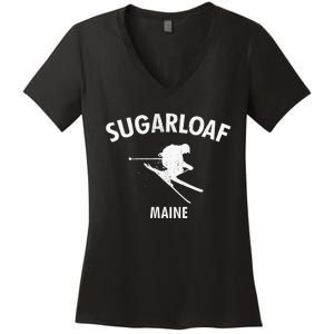 Sugarloaf Skiing Ski Maine Gift Women's V-Neck T-Shirt