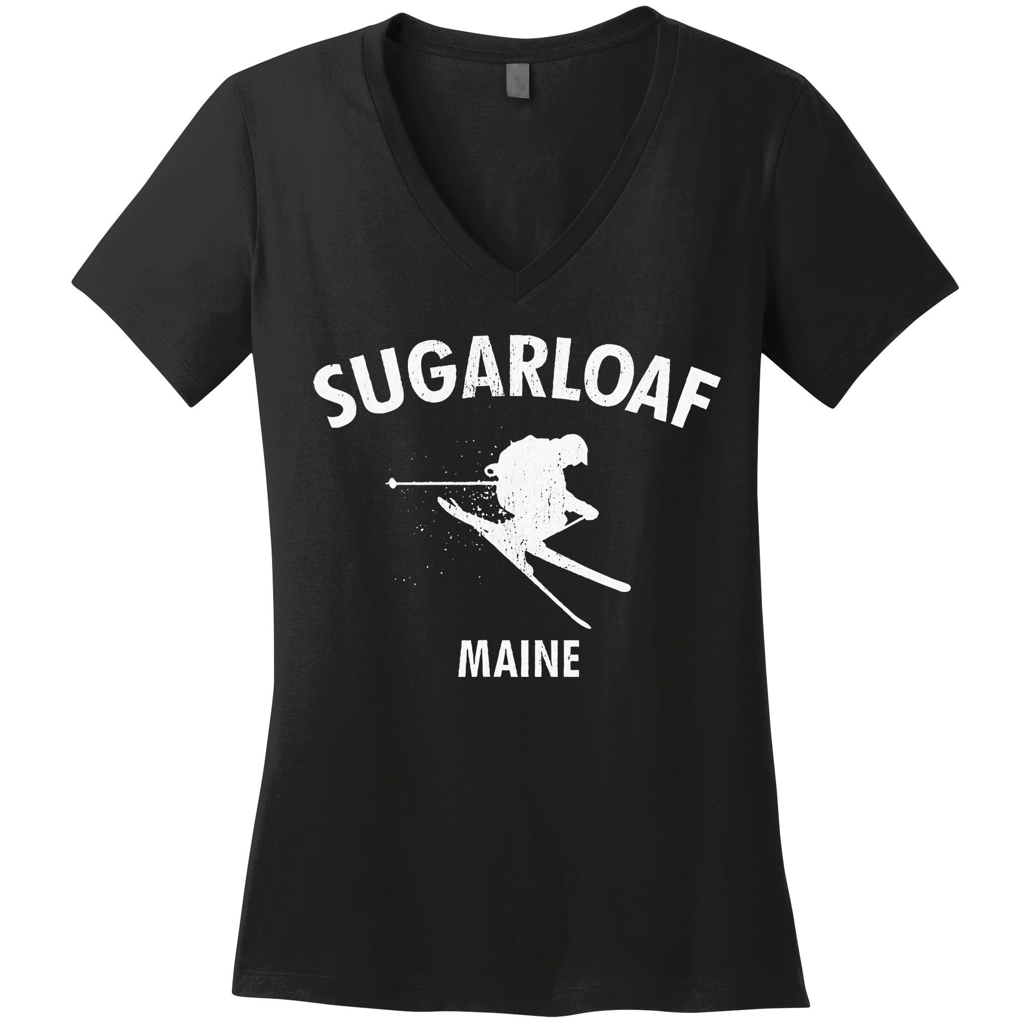 Sugarloaf Skiing Ski Maine Gift Women's V-Neck T-Shirt