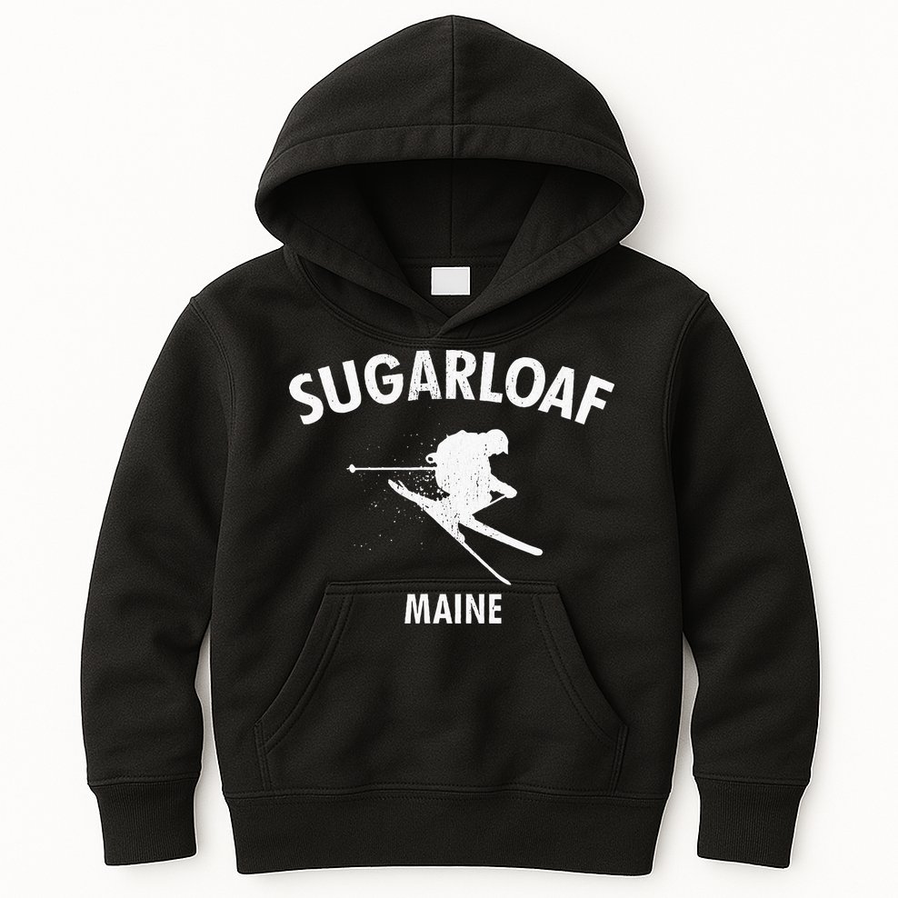 Sugarloaf Skiing Ski Maine Gift Kids Hoodie