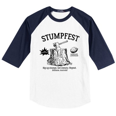 Stumpfest Sketch Stumpfest Brisbane Australia Vintage Baseball Sleeve Shirt