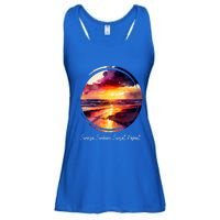 Summer Saying Sunrise Sunburn Sunset Repeat Tropical Beac Cool Gift Ladies Essential Flowy Tank