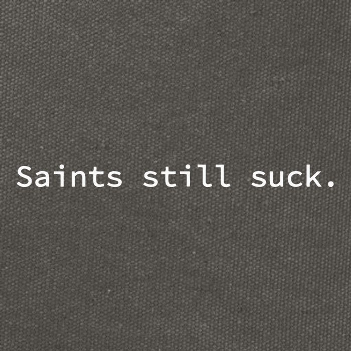 Saints Still Suck Funny And Minimal Cotton Canvas Backpack