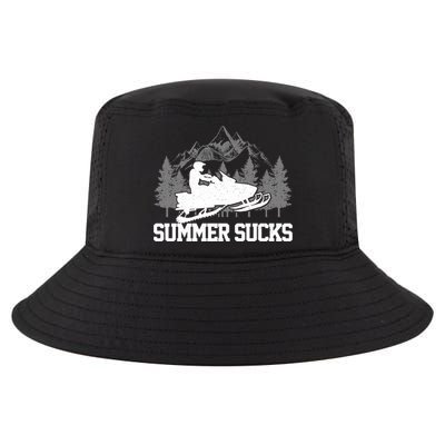 Snowmobile Summer Sucks Funny Motor Sled Vintage Gift Cool Comfort Performance Bucket Hat