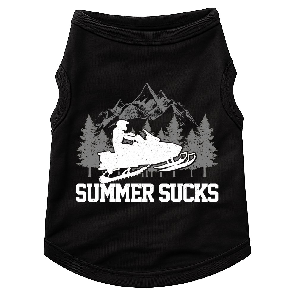 Snowmobile Summer Sucks Funny Motor Sled Vintage Gift Doggie Tank