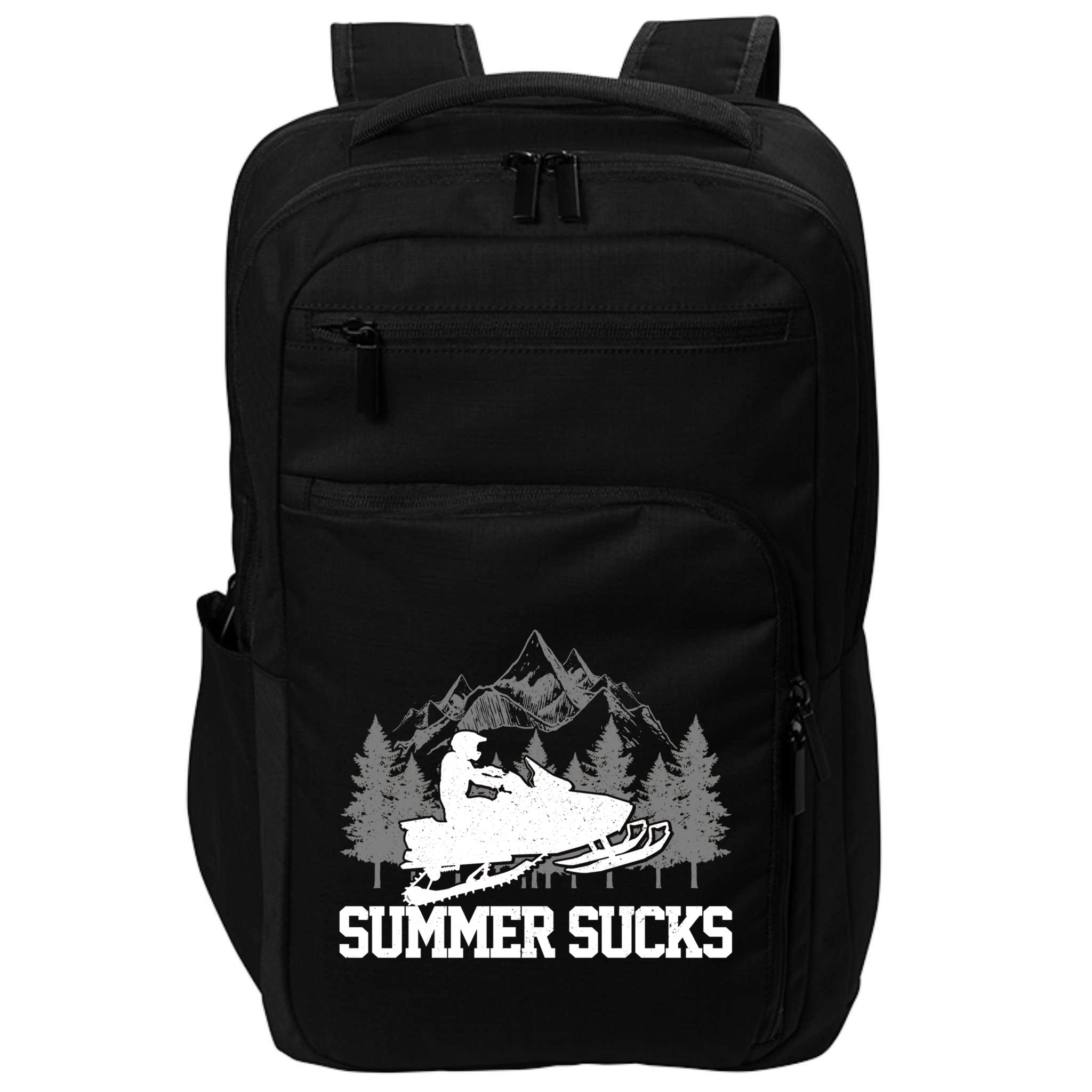 Snowmobile Summer Sucks Funny Motor Sled Vintage Gift Impact Tech Backpack