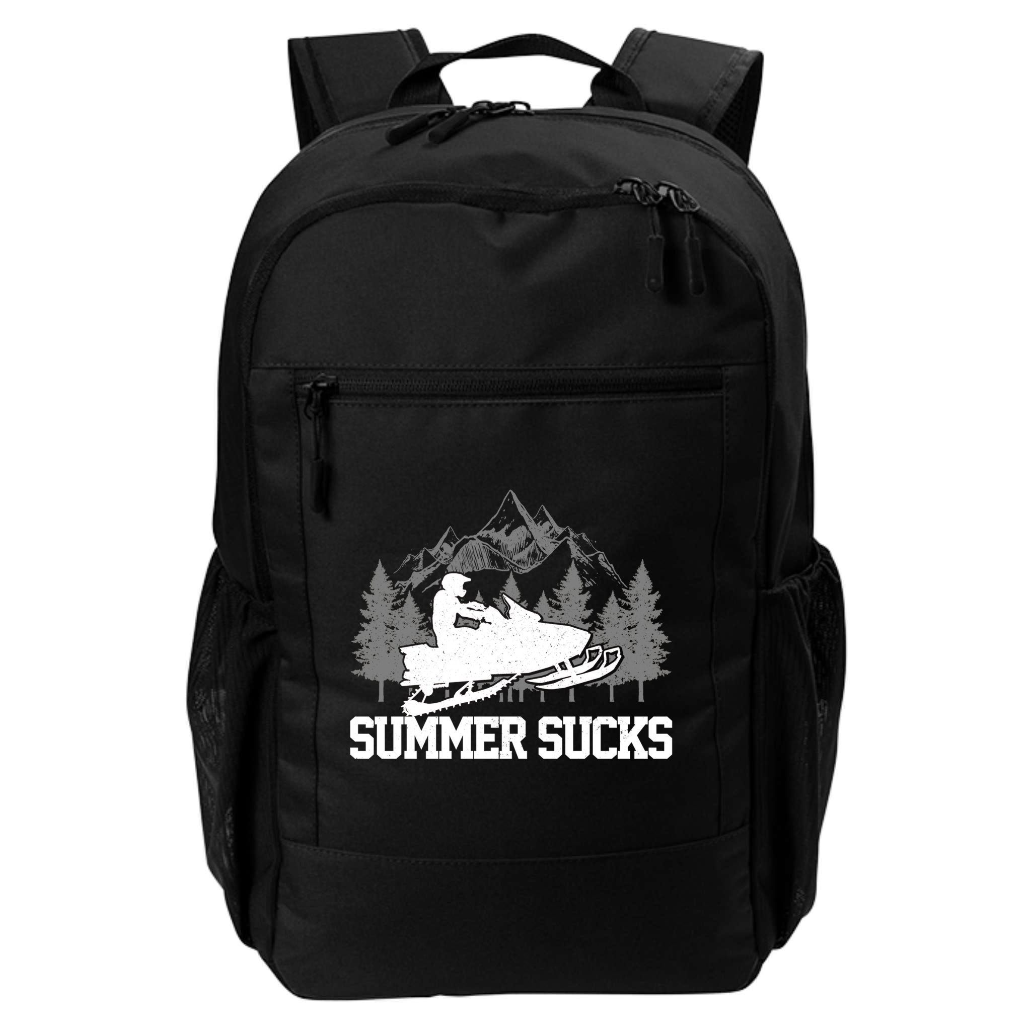 Snowmobile Summer Sucks Funny Motor Sled Vintage Gift Backpack