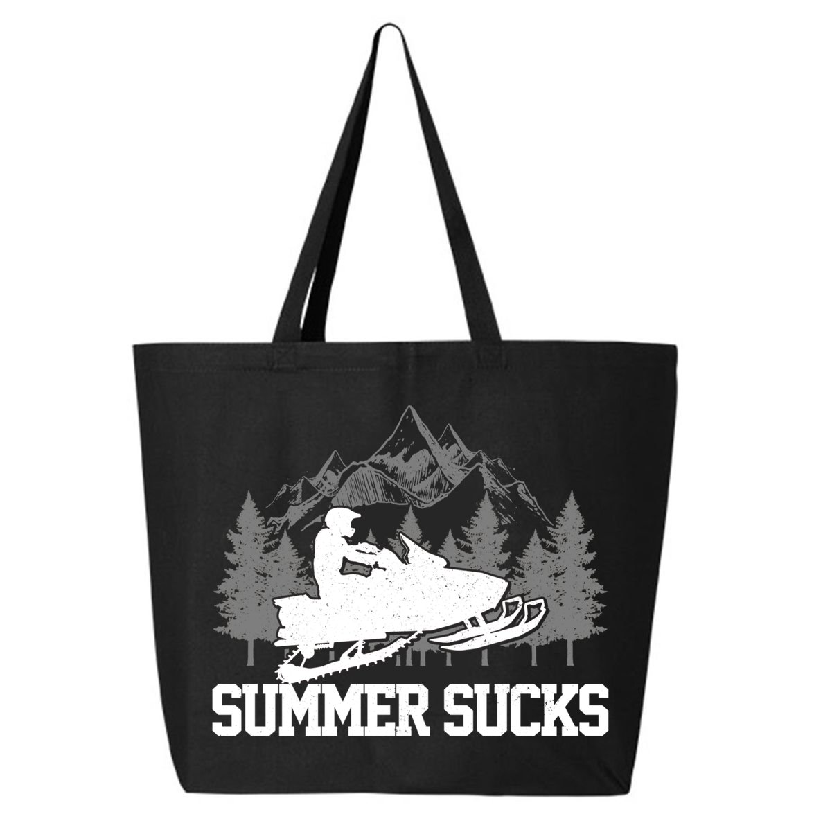Snowmobile Summer Sucks Funny Motor Sled Vintage Gift 25L Jumbo Tote