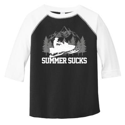Snowmobile Summer Sucks Funny Motor Sled Vintage Gift Toddler Fine Jersey T-Shirt
