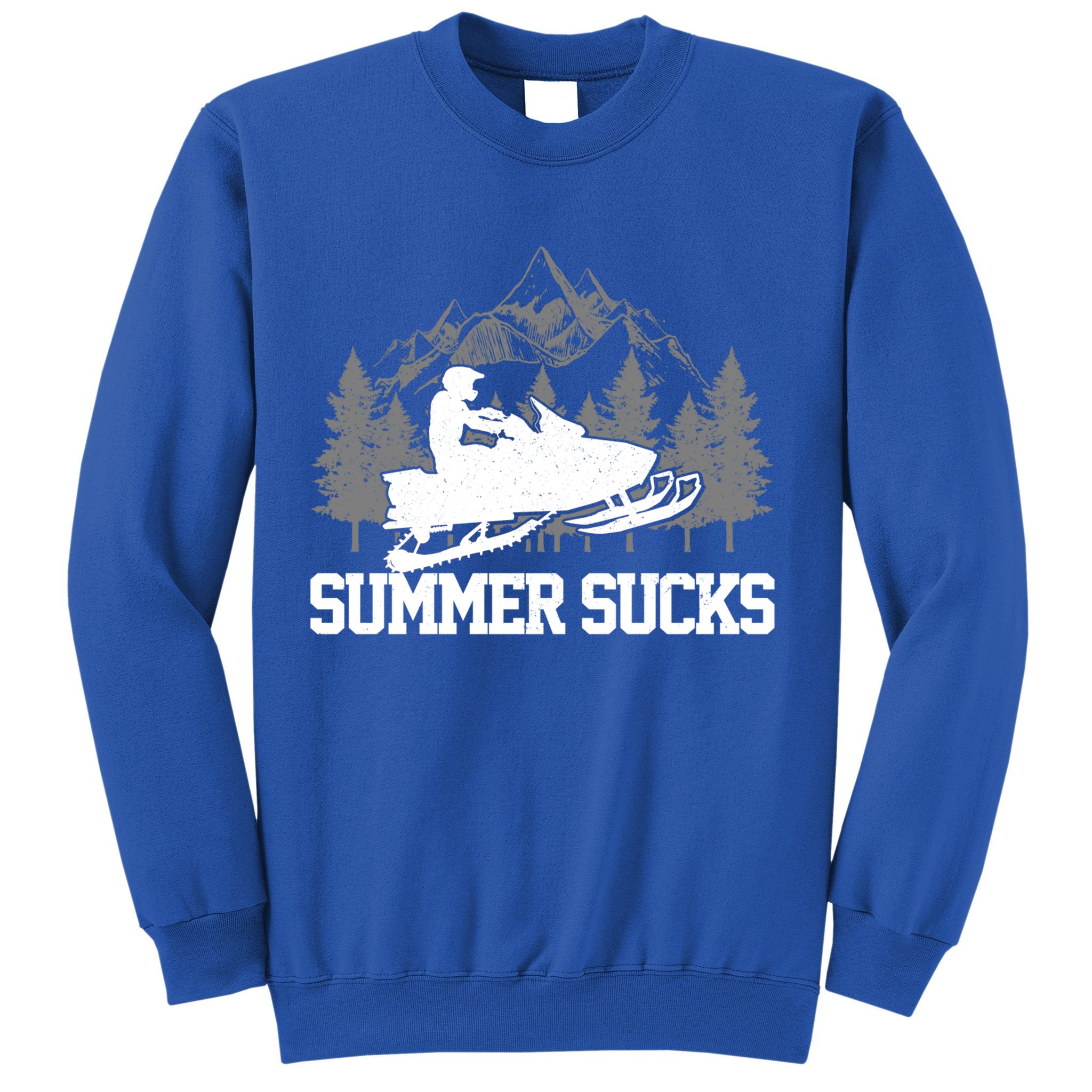 Snowmobile Summer Sucks Funny Motor Sled Vintage Gift Sweatshirt