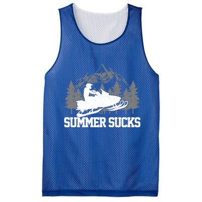 Snowmobile Summer Sucks Funny Motor Sled Vintage Gift Mesh Reversible Basketball Jersey Tank