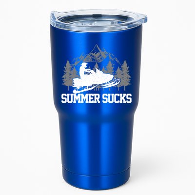 Snowmobile Summer Sucks Funny Motor Sled Vintage Gift Tumbler