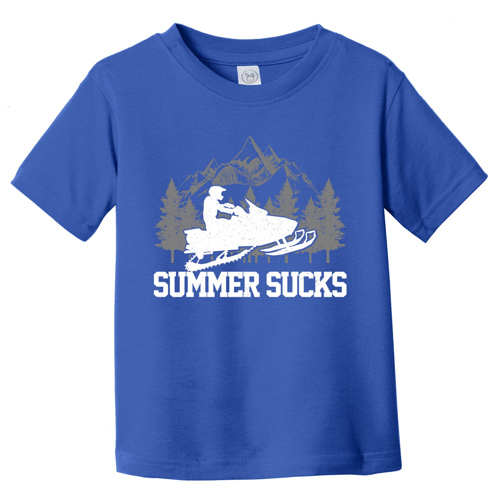 Snowmobile Summer Sucks Funny Motor Sled Vintage Gift Toddler T-Shirt