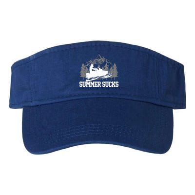Snowmobile Summer Sucks Funny Motor Sled Vintage Gift Visor
