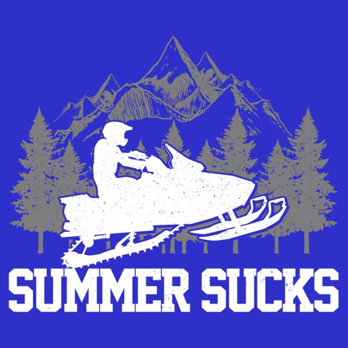 Snowmobile Summer Sucks Funny Motor Sled Vintage Gift Kids T-Shirt