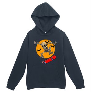 Spooky Skateboarding Skeleton Halloween Skateboarder Urban Pullover Hoodie