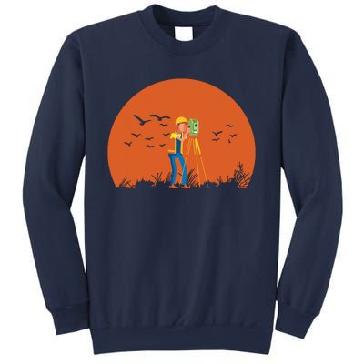 Surveyor Sunset Surveyor Surveying Cartographer Sweatshirt