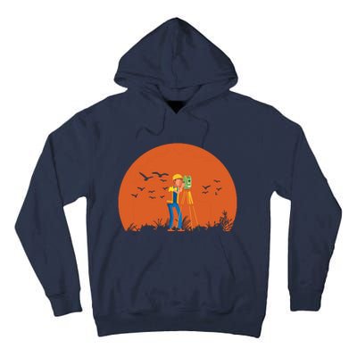 Surveyor Sunset Surveyor Surveying Cartographer Tall Hoodie